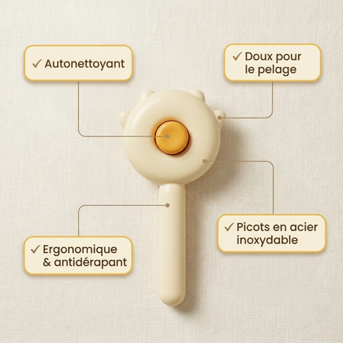 Brosse auto-nettoyante PURECAT